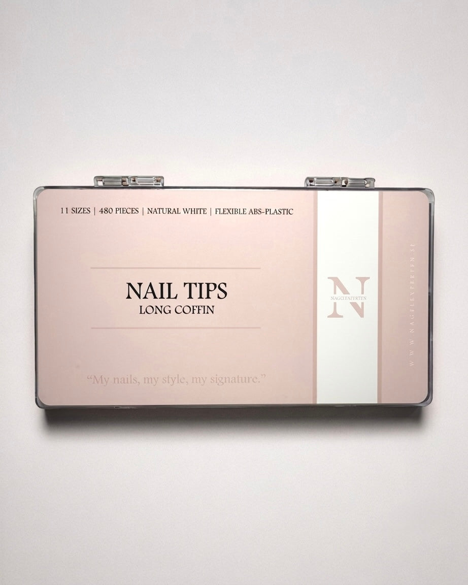 Negletips • Lang kiste • Naturlig hvid