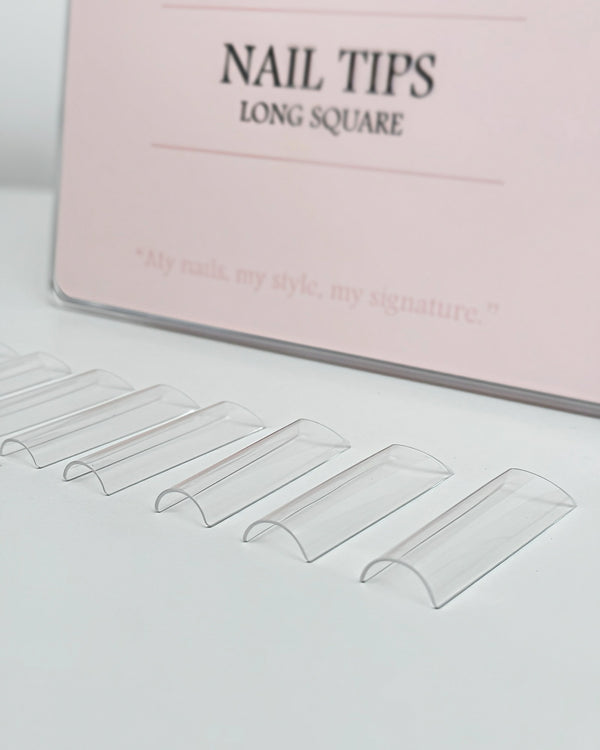 Negletips • Lang firkantet • Transparent
