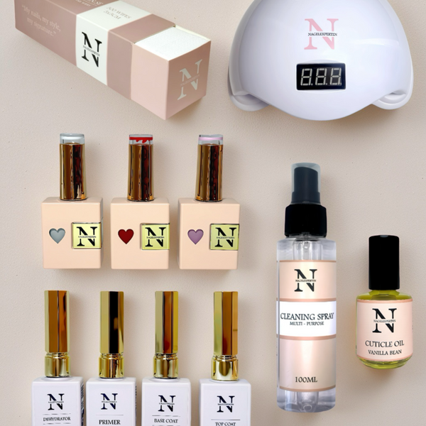 Gellack startkit - Med UV-lampa (Vit)