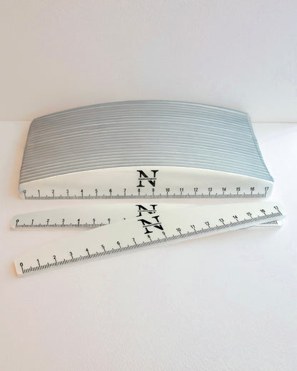 NAGELFILAR • Half moon 180/240 grit • 25st • Vit