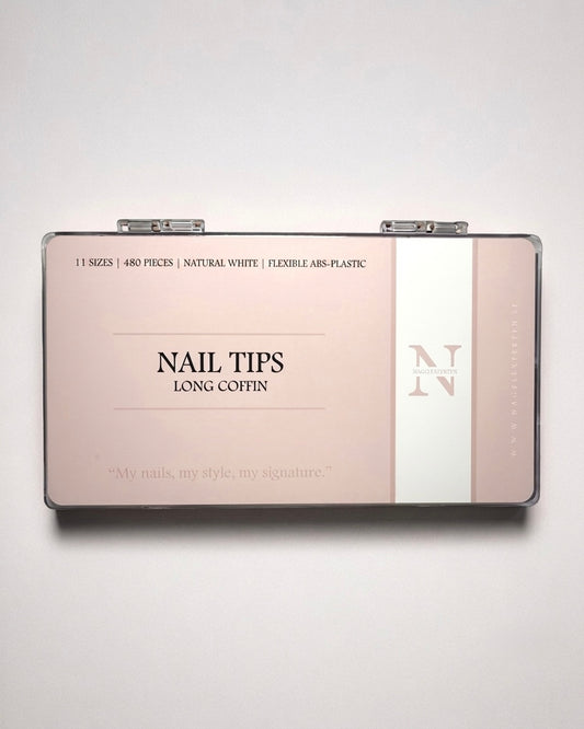 Negletips • Lang kiste • Naturlig hvid
