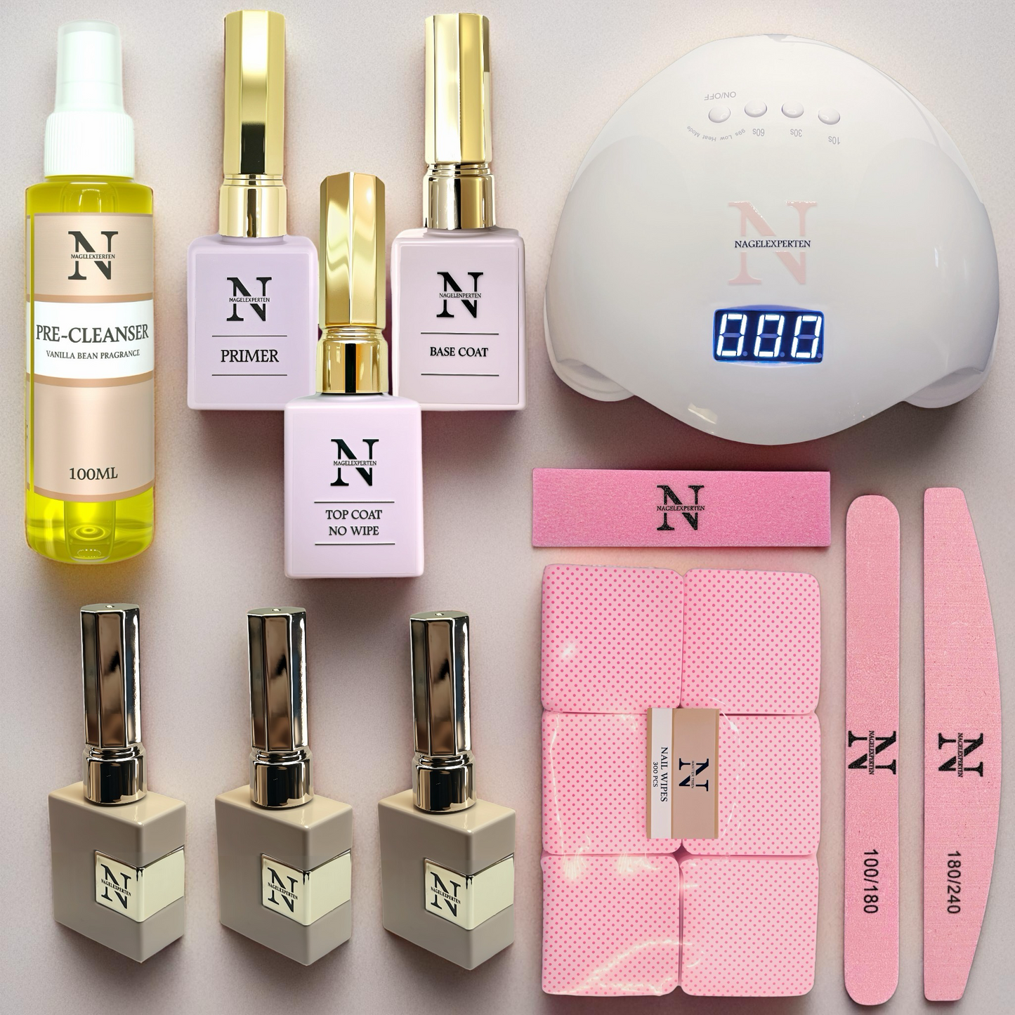 Gel polish startsæt - Med UV-lampe