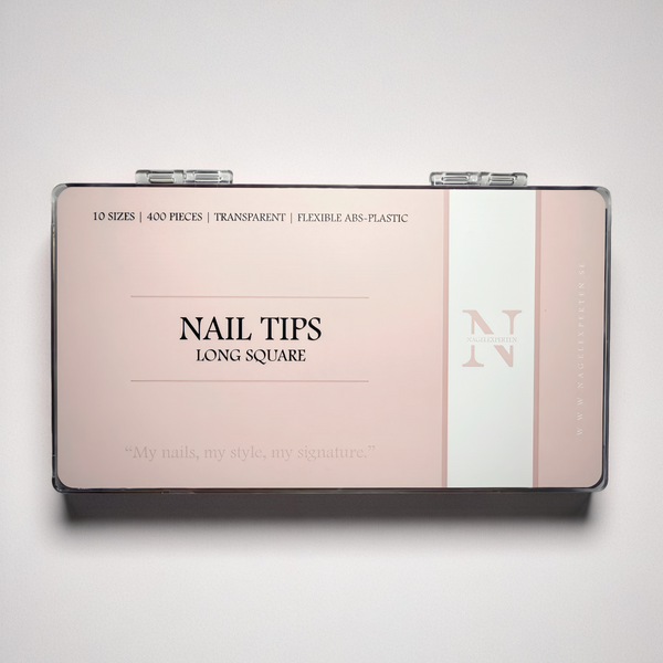 Negletips • Lang firkantet • Transparent