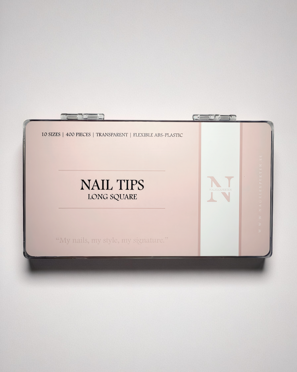 Negletips • Lang firkantet • Transparent