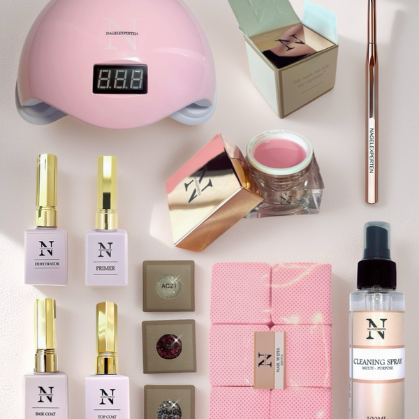 Builder gel startkit - Med UV-lampa (Rosa)