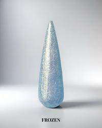 Ljusblått glitter gellack i färgen Frozen för naglar